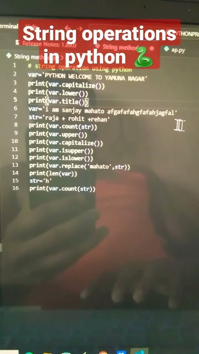 How to Perform String Operations in Python 🐍💪#shorts #coding #string # ...