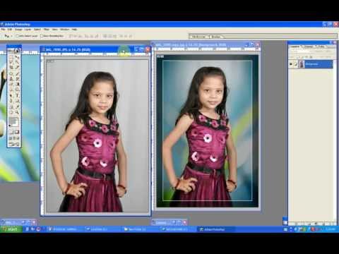 Change white background on Photoshop .