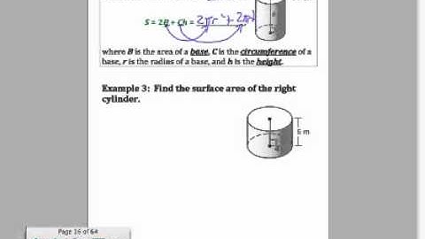 Section 12.2: Surface Area of Prisms and Cylinders