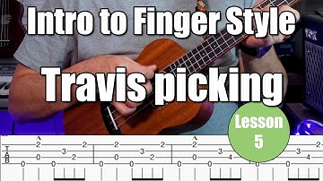 "Travis picking" - Introduction To Fingerstyle Lesson 5 #ukulele #fingerstyle #lesson