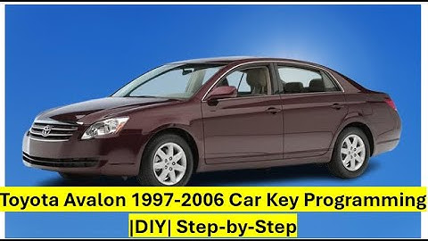 Toyota Avalon 1995-1997 Car Key Programming |DIY| Step-by-Step
