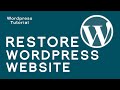 Restore Wordpress Site in Godaddy Webhosting Account Restoring Wordpress Site Godaddy CPanel 2022