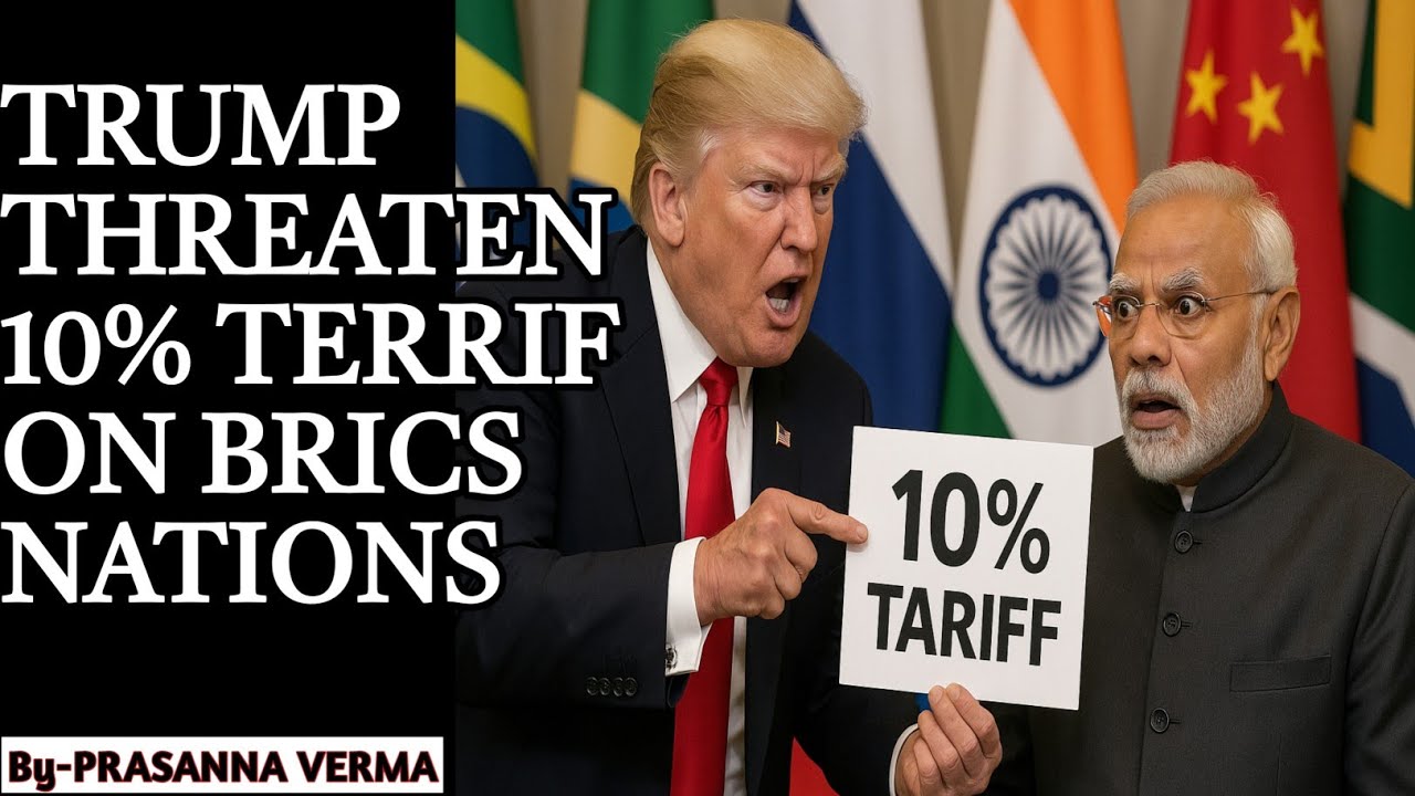 Trump threatens extra 10% tariff on nations siding with Brics | pm modi speech in BRICS 