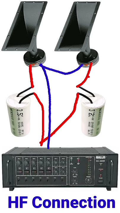 HF connection with 2.5 fan capacitor 250w ahuaj amplifier #shorts #short #dj #viral#cricket #speaker