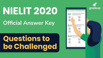 NIELIT 2020 Official Answer Key Released || Questions to be Challenged|| Gradeup