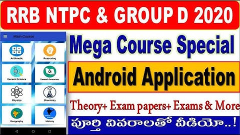 RRB NTPC & GroupD Android Application for Mega course Special Railway aspirants by SRINIVASMech