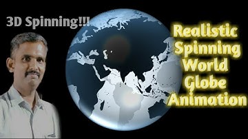 Realistic 3D spinning globe animation effect in MS Power Point #untechworld
