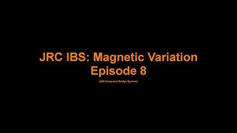 8.  Magnetic variation (JRC JAN-9201 ECDIS)