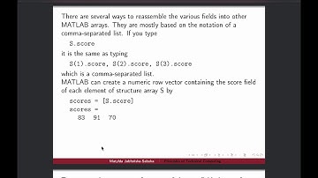 Intro to MATLAB - Week 2 - Structures