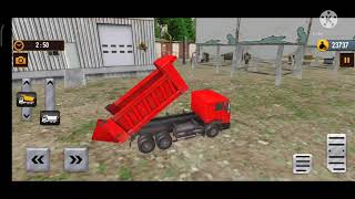 Deliver construction cargo in sand excavator offroad crane transporter truck Andriod gameplay screenshot 4