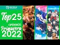 Top 25 Anime &amp; Donghua Openings Primavera 2022 - Spring 2022