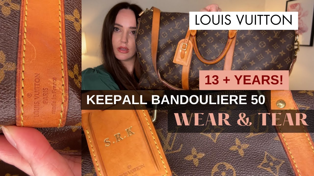 LOUIS VUITTON KEEPALL BANDOULIERE 50 - REVIEW & WEAR AND TEAR AFTER MORE  THAN A DECADE 