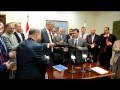 توقيع بروتوكول بين وزارة البيئة و جامعة المنيا 31 8 2014 