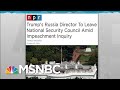 Top Trump Russian Official Quits Ahead Of Impeachment Testimony | Rachel Maddow | MSNBC