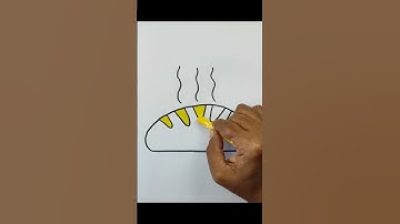 Simple Bread drawing #youtubeshorts