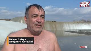 Ağdaş Sakini Sağlamlığını Qışda Çayda Çimməklə Qoruyur