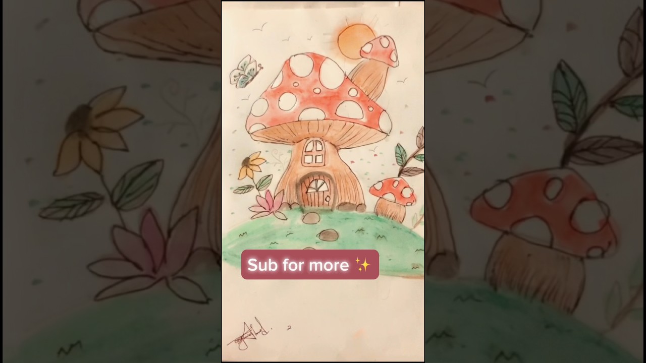 Aesthetic drawing ✨🍄 || 