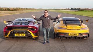 My Lamborghini Huracan STO vs AMG GT Black Series DRAG RACE! SURPRISING RESULT