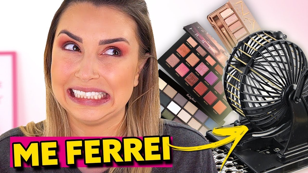 TENTEI FAZER UMA MAQUIAGEM COM UM SORTEIO ⚠️