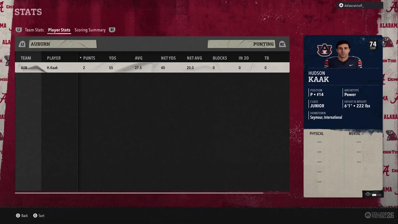 NDL34 IRON BOWL Auburn vs Alabama