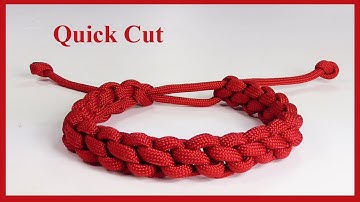 Easy Adjustable 1 Strand "Chain Braid" Paracord Bracelet Design Quick Cut