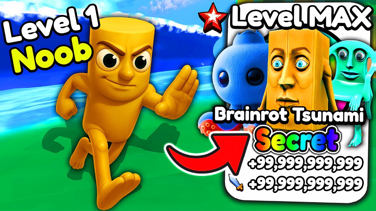 Открываем секрет OP MAX LEVEL в Brainrot Tsunami!