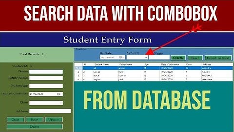 C# for beginners Student Management System Part-12 (how to search data with comboBox from database)