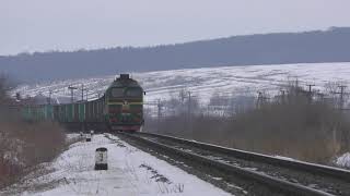 🚆Таёжный барабан мчит львовскими полями | 2M62U-0208 with freight  train in Vybranivka