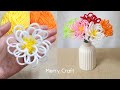 Easy & Beautiful Woolen Flower Making - Home Decoration Ideas - Wool Flower Design -DIY Flower Craft