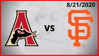 Arizona Diamondbacks Condensed Game (8/21/2020) San Francisco Giants Condensed Game