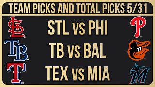 MLB Picks and Predictions Today 5/31/24 | MLB Picks Today 5/31/2024