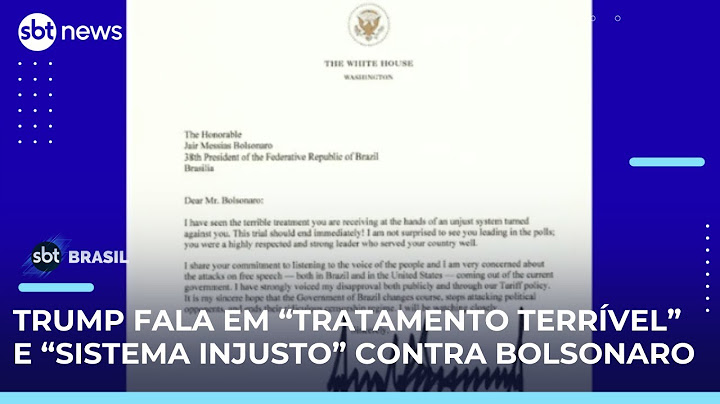Trump envia carta a Bolsonaro e afirma que acompanhará situação política no Brasil | #SBTBrasil