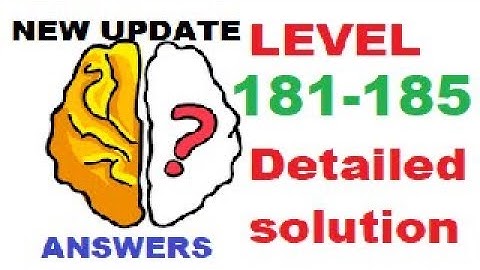 Brain Out Level 181 182 183 184 185(Detailed solution)