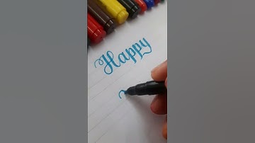 #Happy Holi #calligraphy #beautiful hand writing #cursive writing #relaxing #Sreekanth art.