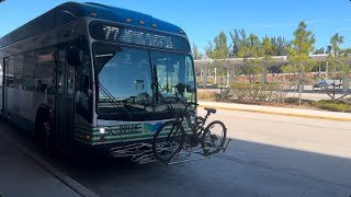 Miami-Dade Transit: 2020 40ft Gillig BRT Plus CNG #20128 On Route 77 @ Golden Glades Park & Ride