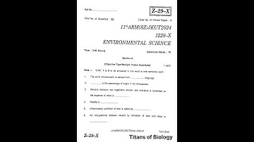11th Class Environmental Science | Question Paper Annual Regular | 2023&24. #jkbose