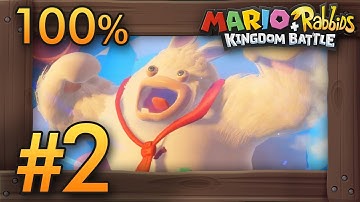 Mario + Rabbids Kingdom Battle - 100% Walkthrough Part 2 | World 1 Until End-Boss