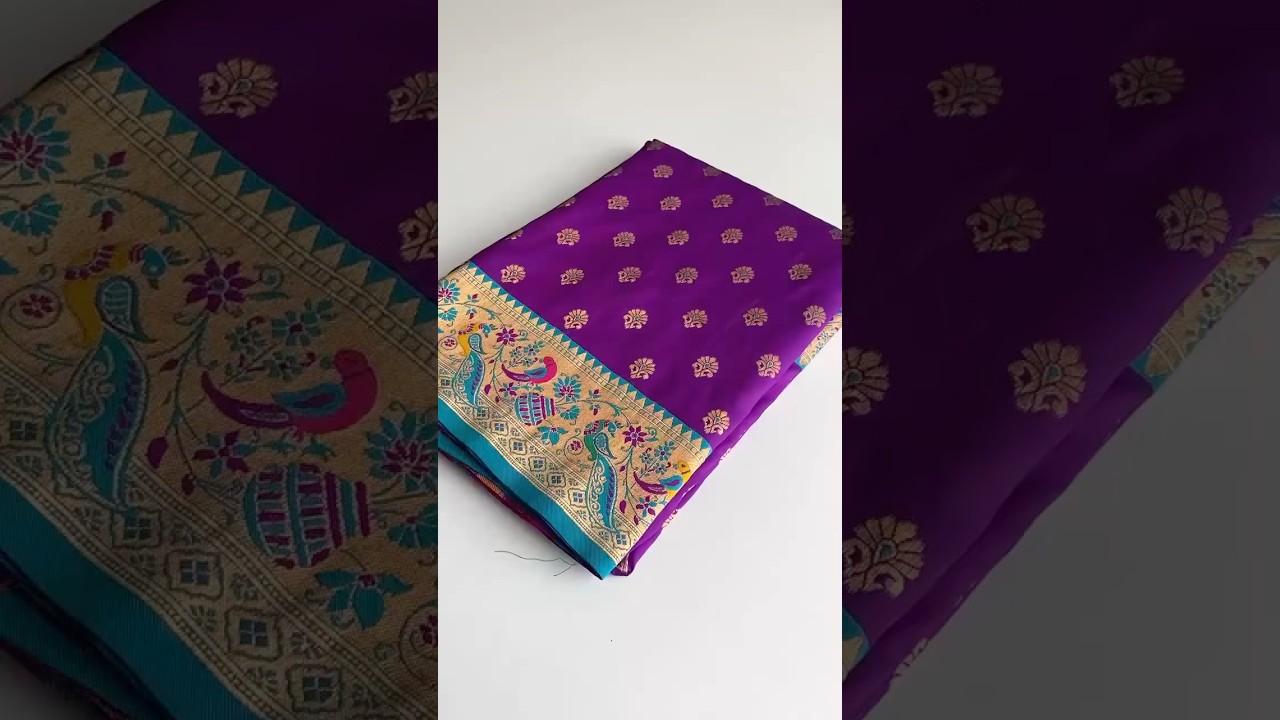 Paithani Silk Traditional Zari Weaving Rich Pallu Saree