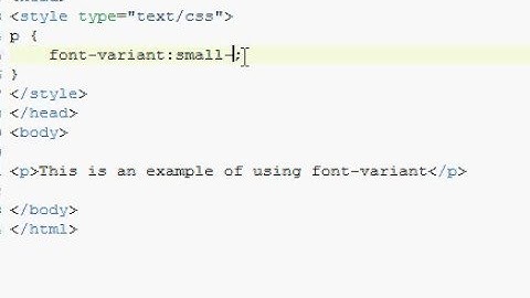 CSS 1 minute tutorial font-variant