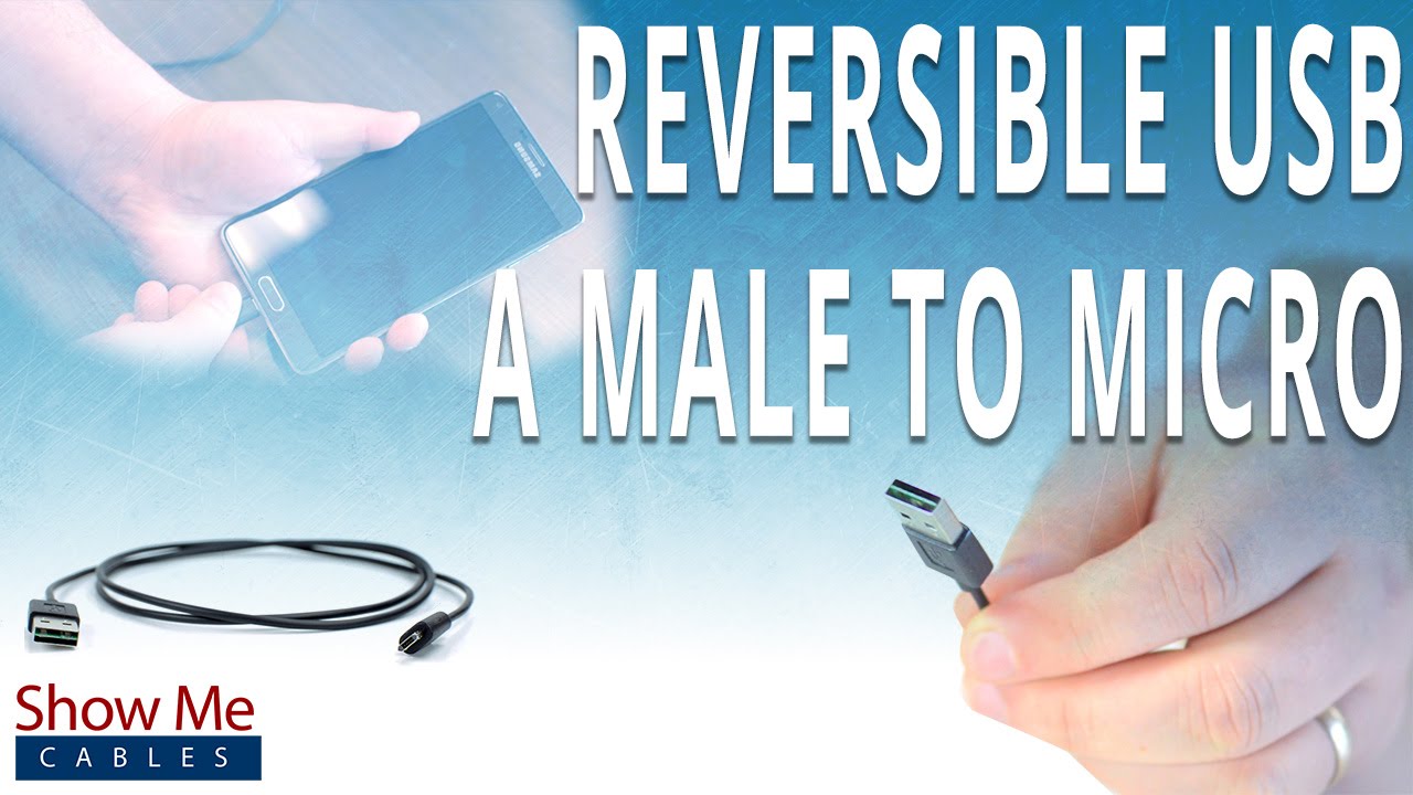 Reversible USB A to Reversible Micro - Both Plugs Fit In Either ...