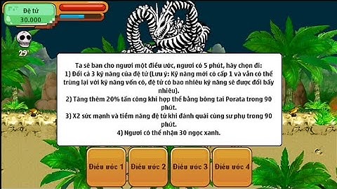 Ước ngọc rồng xương đổi skill đệ tử