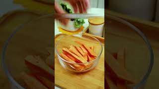 How to cook sweet potato sticks  DIY Cooking shorts cookingathome cooking sweetpotatorecipe