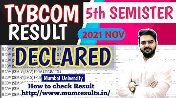 Tybcom 5th semister Result declared Nov 2021|How to check Result Mumbai University|Jitesh sir|