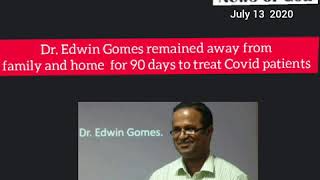 Dr Edwin Gomes tests Covid positive