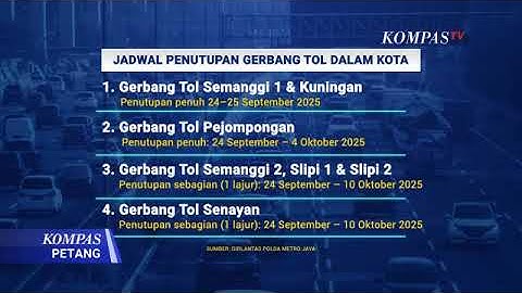 Gerbang Tol Pejompongan Masih Tutup, Kendaraan dari Slipi Masuk Lewat GT Semanggi