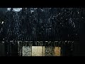 Rain and Thunderstorm at Midnight | Cozy Cabin Ambience with Lightning &amp; Warm Light for Sleep
