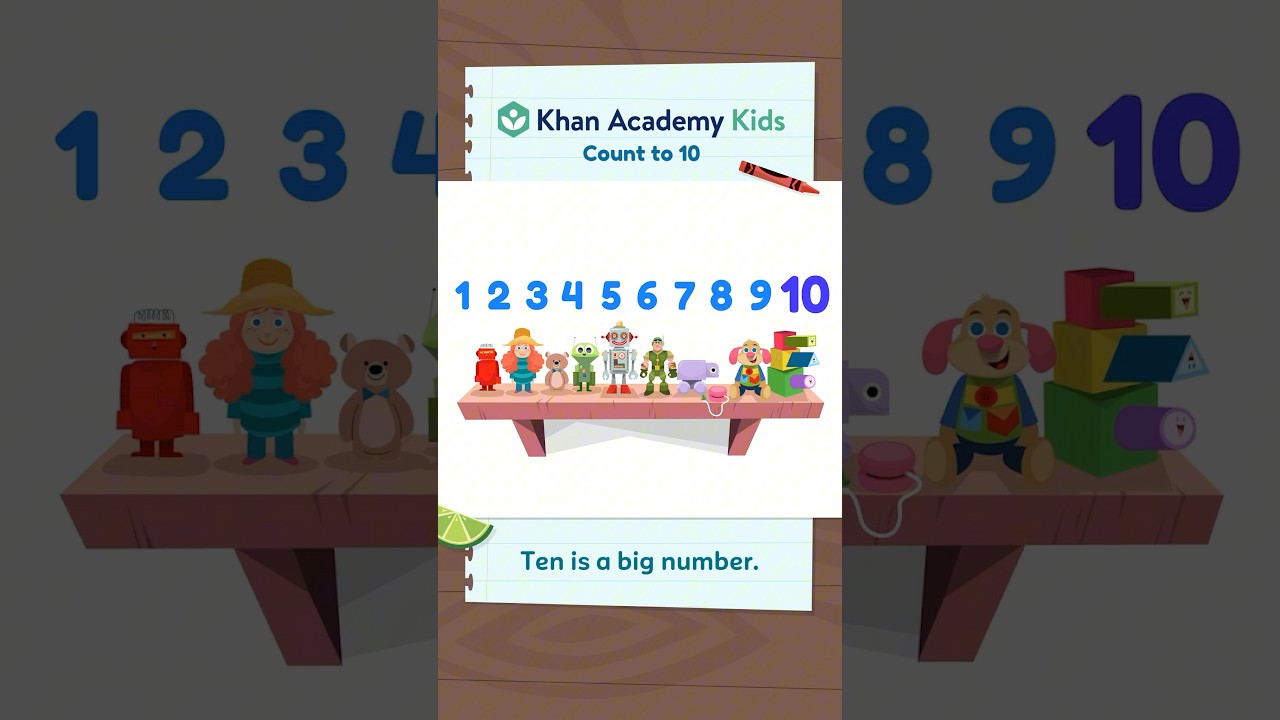 Learn to count to 10 with Khan Academy Kids! #learning #counting #numbers