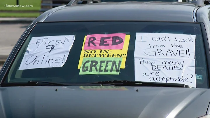 Virginia Beach Education Association holds rally during school board meeting