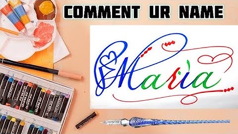Maria Name Signature Calligraphy Status | How to Draw, Cursive Calligraphy with Cut Marker