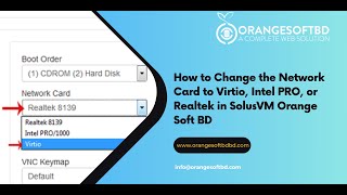 How to Change the Network Card to Virtio, Intel PRO, or Realtek in SolusVM   Orange Soft BD screenshot 1